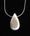 Brushed Tear Necklace