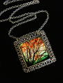 Autumn's Alchemy Art Pendant Necklace