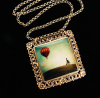 Penny farthing for your thoughts Art Pendant Necklace